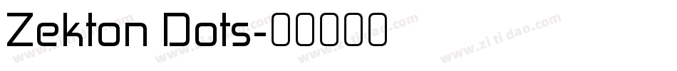 Zekton Dots字体转换